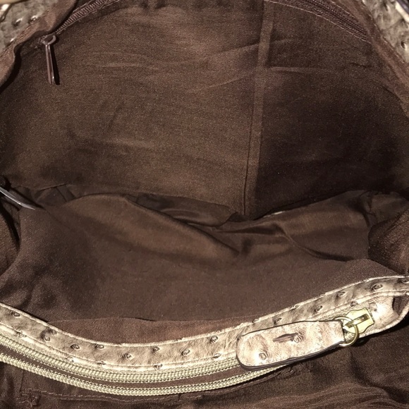 Del Mano Ostrich-Look Large Tote Bag - Picture 7 of 13